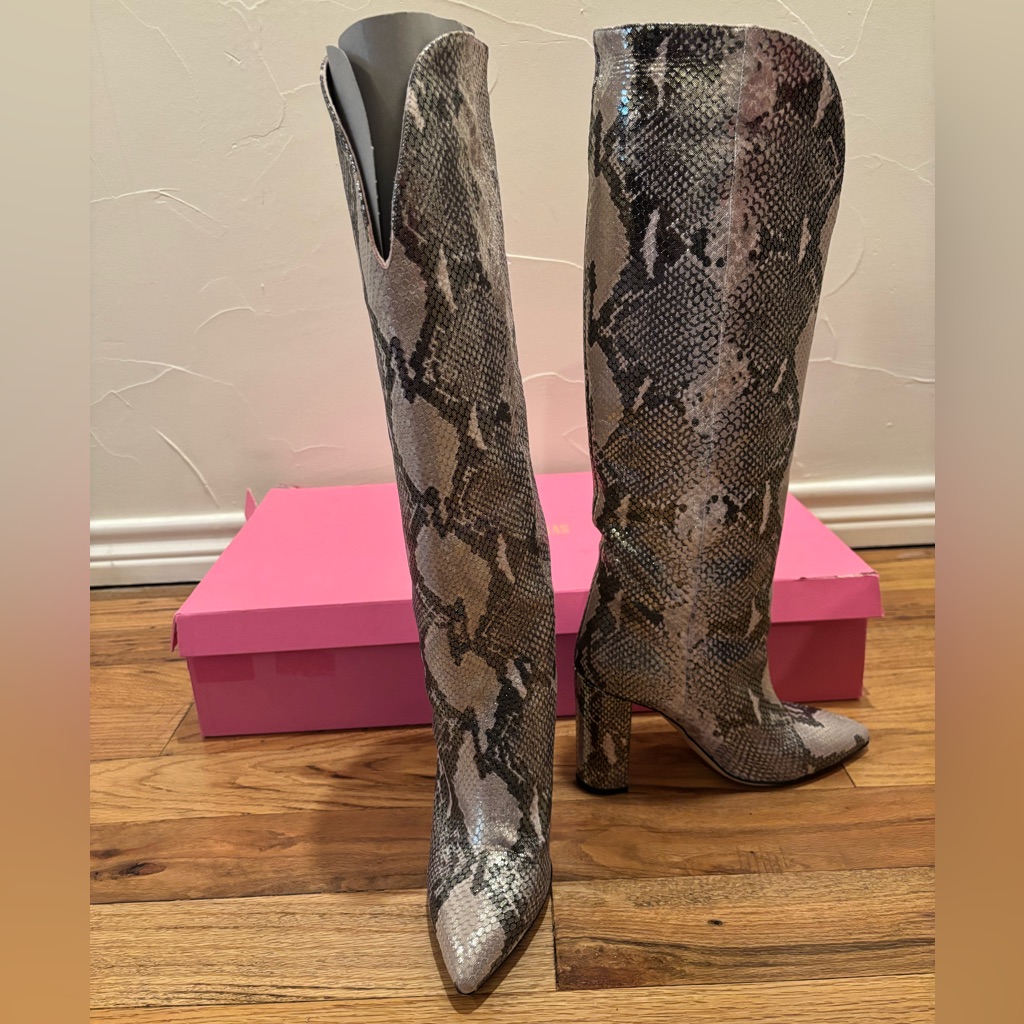 Paris Texas Python Knee High Boots